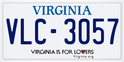 VA license plate VLC3057