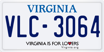 VA license plate VLC3064