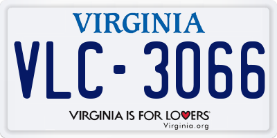 VA license plate VLC3066