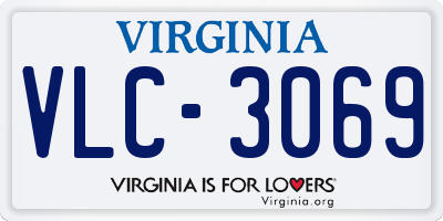 VA license plate VLC3069