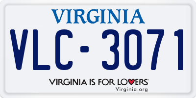 VA license plate VLC3071