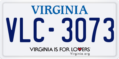 VA license plate VLC3073