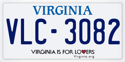 VA license plate VLC3082