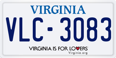 VA license plate VLC3083