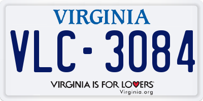 VA license plate VLC3084