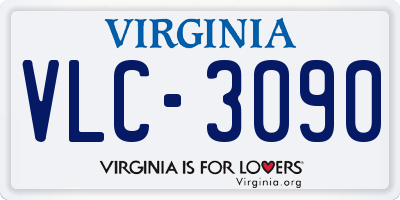 VA license plate VLC3090