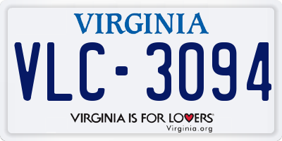 VA license plate VLC3094