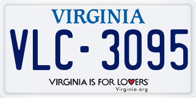 VA license plate VLC3095
