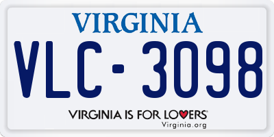 VA license plate VLC3098