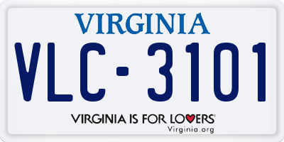 VA license plate VLC3101