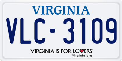 VA license plate VLC3109