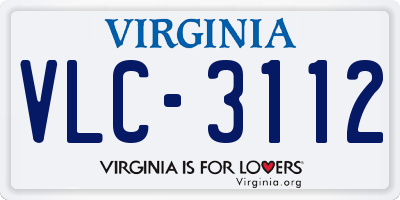 VA license plate VLC3112