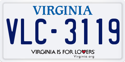 VA license plate VLC3119