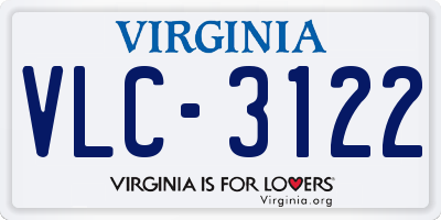 VA license plate VLC3122