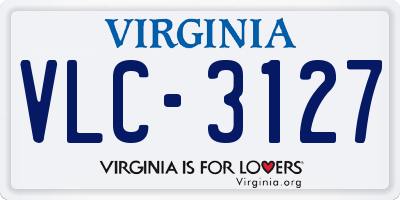 VA license plate VLC3127