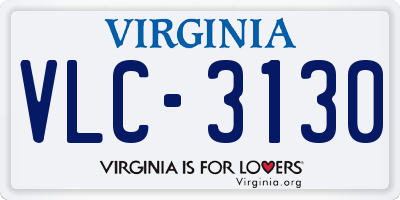 VA license plate VLC3130
