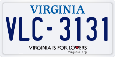 VA license plate VLC3131