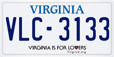 VA license plate VLC3133
