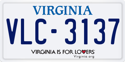 VA license plate VLC3137