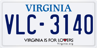 VA license plate VLC3140