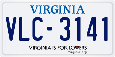 VA license plate VLC3141