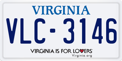 VA license plate VLC3146