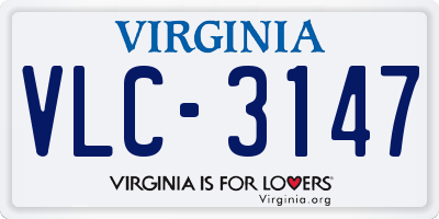 VA license plate VLC3147