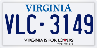 VA license plate VLC3149
