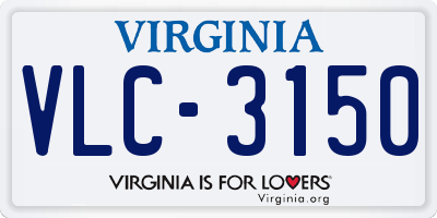 VA license plate VLC3150