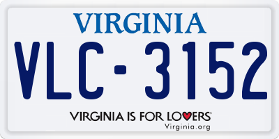 VA license plate VLC3152
