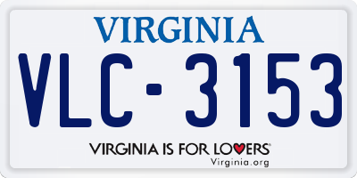 VA license plate VLC3153