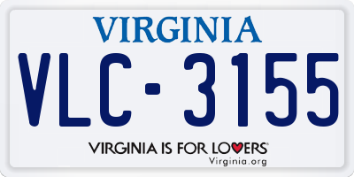 VA license plate VLC3155