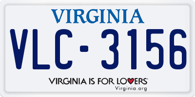 VA license plate VLC3156