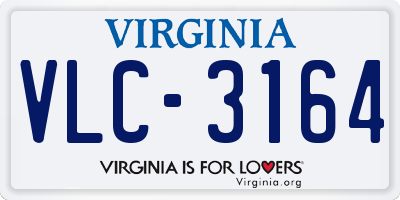 VA license plate VLC3164