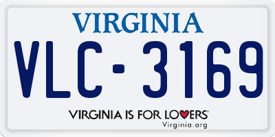VA license plate VLC3169