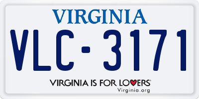 VA license plate VLC3171
