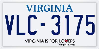VA license plate VLC3175