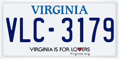 VA license plate VLC3179