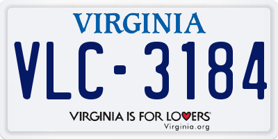 VA license plate VLC3184