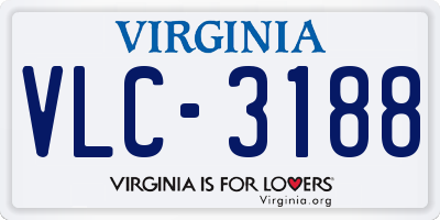 VA license plate VLC3188