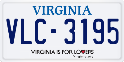 VA license plate VLC3195