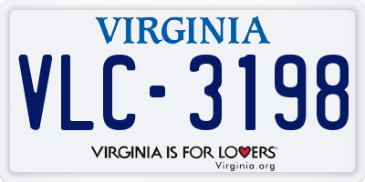 VA license plate VLC3198