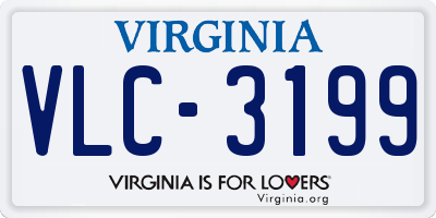 VA license plate VLC3199