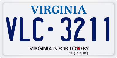 VA license plate VLC3211