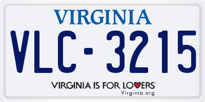 VA license plate VLC3215