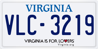 VA license plate VLC3219