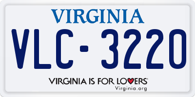 VA license plate VLC3220