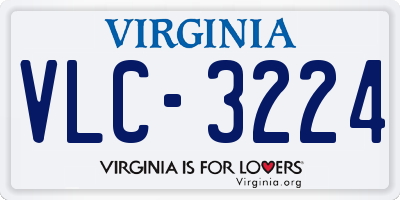 VA license plate VLC3224
