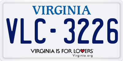 VA license plate VLC3226