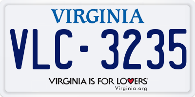 VA license plate VLC3235
